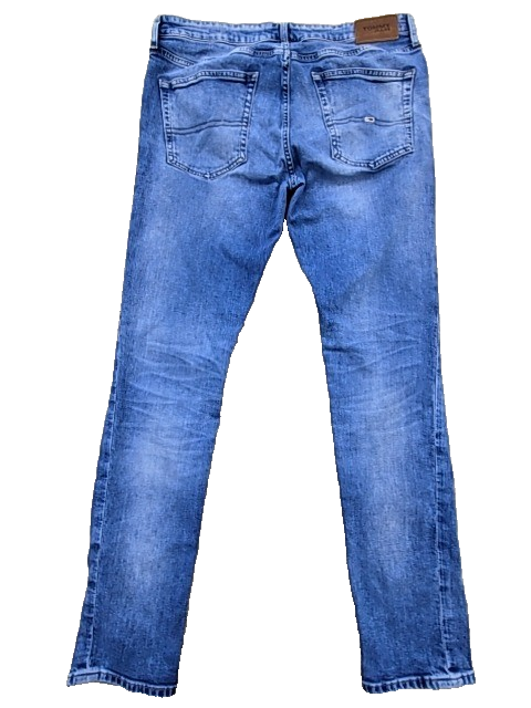 Tommy Hilfiger Men's Tapered Light Wash Jeans 36x34 34" Inseam Denim
