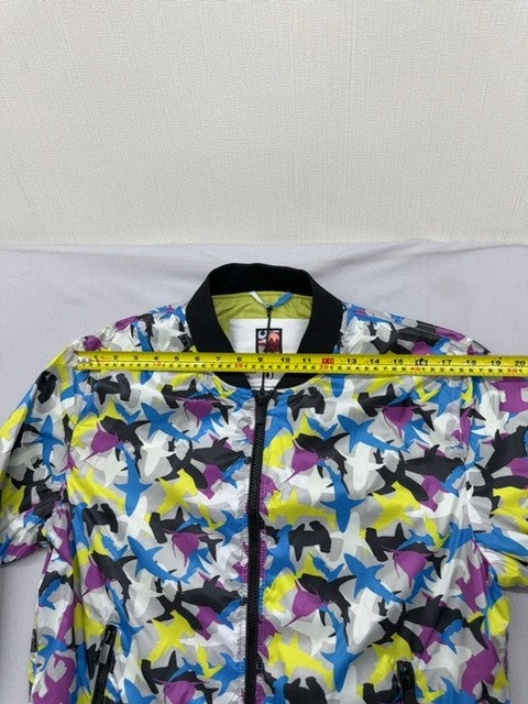 Trussardi Jeans Men's Camo Bomber Jacket Zip Elastic Cuffs Regular