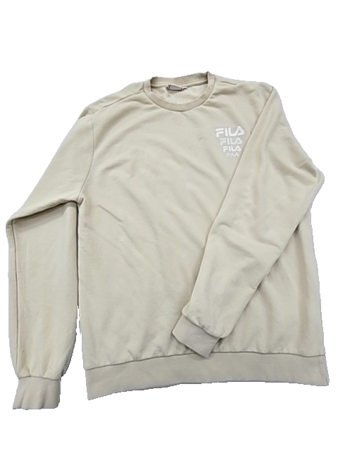 Fila Grey Heather Crewneck Sweatshirt Men's M Fleece Tennis Logo