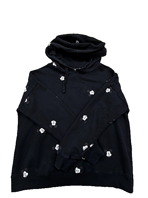 Disney Mickey Mouse Black Fleece Hoodie Size M Unisex Adult
