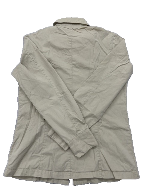 Fila Unisex Beige Regular Fit Jacket Size M Zipper Cotton Blend