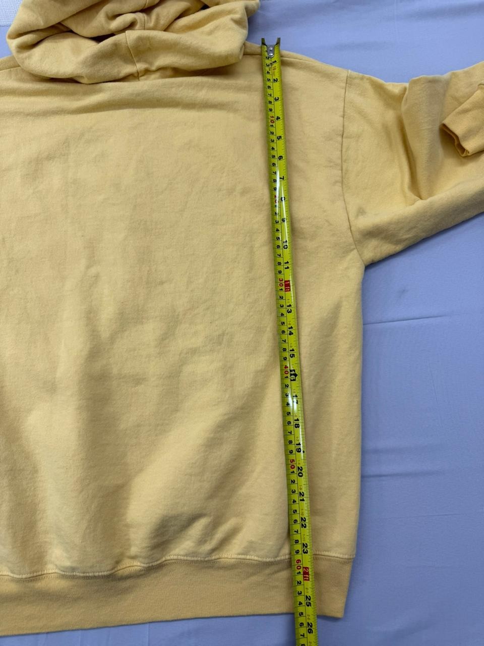 Disney Walt Disney World Yellow Retro Logo Hoodie M Fleece