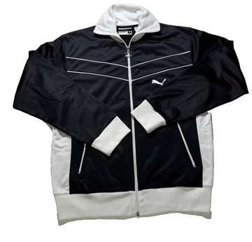 Puma Men's Sweatshirt White And Black Vintage |M