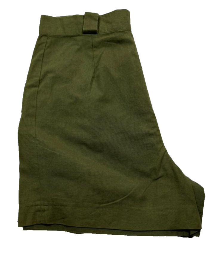 Ladies Green Cotton/Linen Blend Shorts Size 42