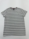 Tommy Hilfiger Men's Gray T-Shirt – Size L, Slim Fit, Striped