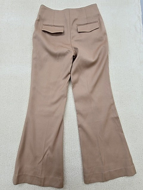 Selected Femme Taupe Flared Tailored Polyester Blend Women's Pants