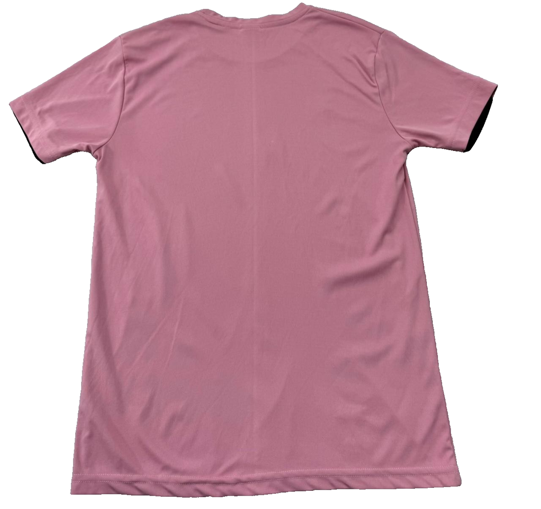 Puma Pink M Short Sleeve Crew Neck T-Shirt Polyester Classic Fit