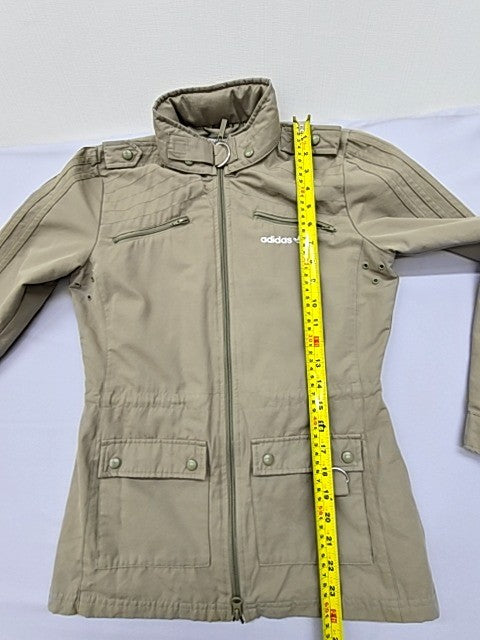 Adidas Men's Olive Green Military Jacket Size 40 Zipper