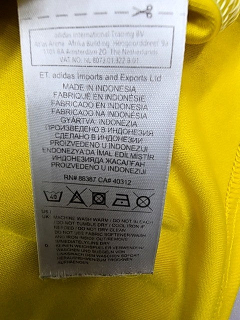Adidas Goalkeeper Jersey Men's S Yellow Climacool Short Sleeve