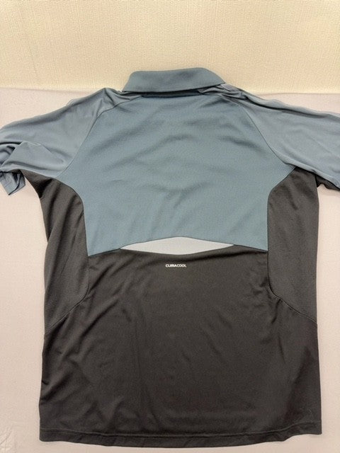 Adidas Climacool Black Polo Shirt Men's M Short Sleeve Button