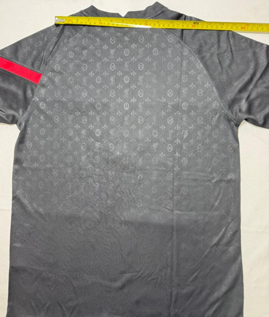 Men's Liverpool Fc Nike Black Axa Training Top Premium Monogram Design Size S