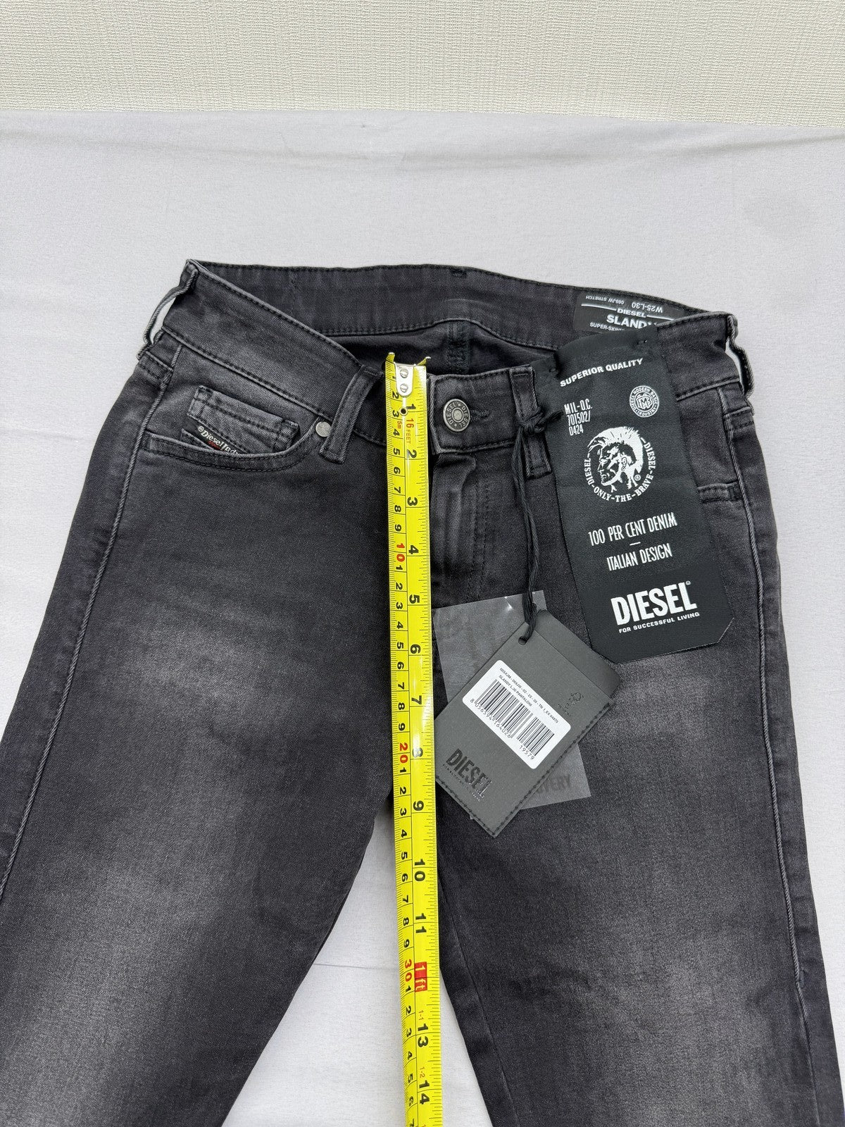 Diesel Slandy Super Skinny Women's Size 25 Black Stretch Jeans