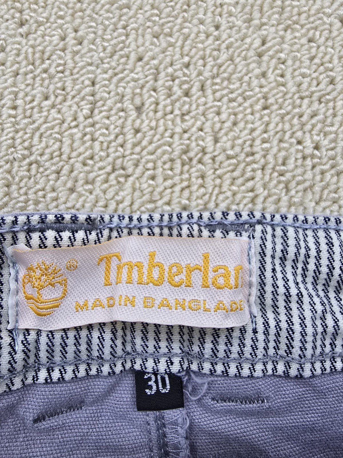 Timberland Men's Light Blue Cargo Pants 30x32 Relaxed Fit Twill