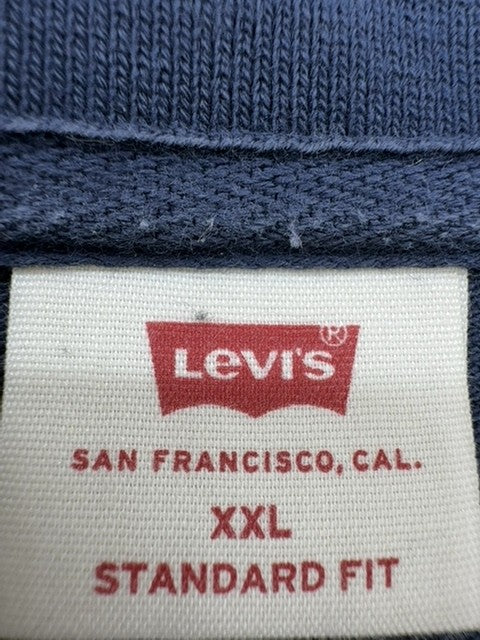 Levi's Navy Blue Men's XXL Short Sleeve Polo Shirt Cotton Blend