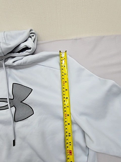 Under Armour Men's L White Fleece Pullover Hoodie Lg