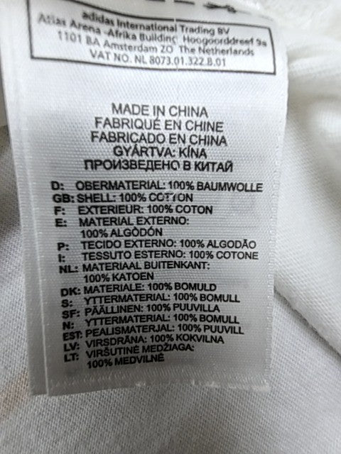 Adidas Originals Men's White Striped T-Shirt XL Relaxed Fit