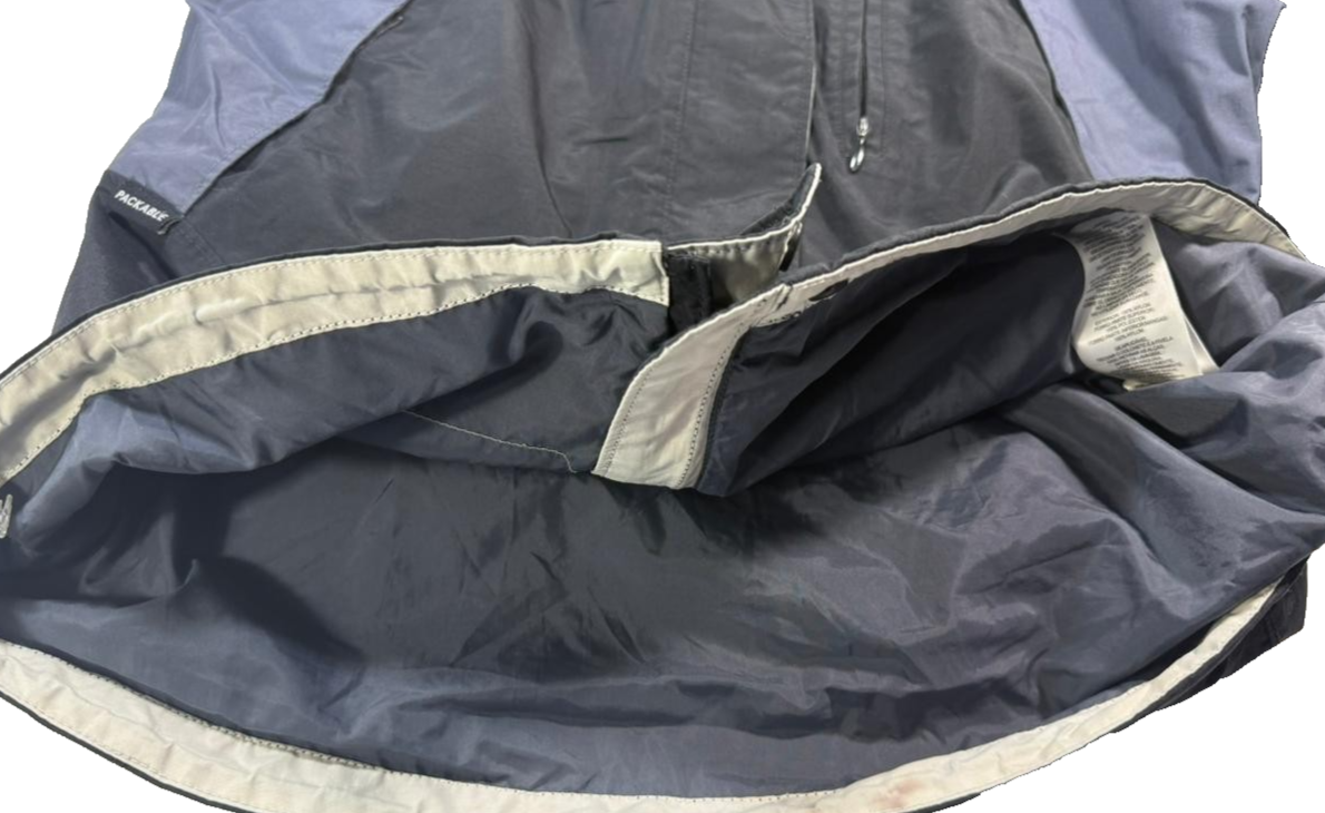 Columbia Women's Black Gray Convertible Rain Shell Jacket Hooded Bugaboo Size M