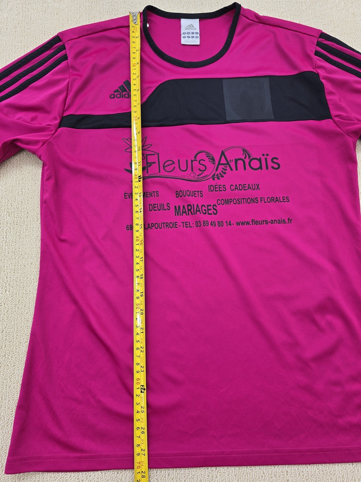 Adidas Purple Striped Jersey Short Sleeve Crewneck M Unisex