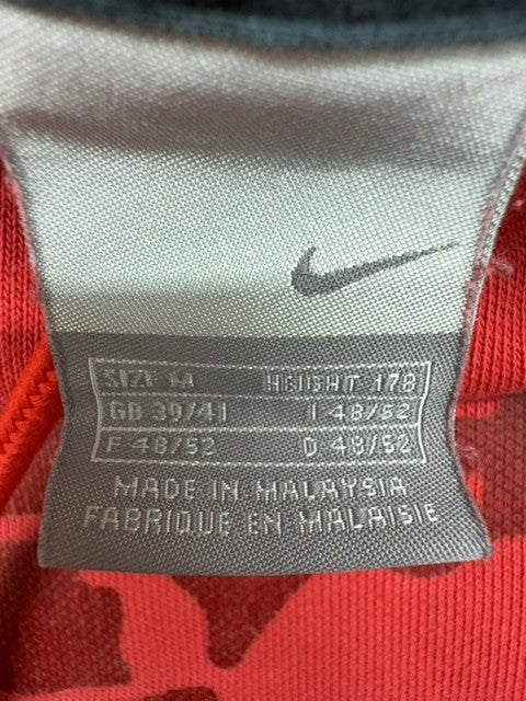 Nike Red Pullover Hoodie Men's Large Cotton Hood