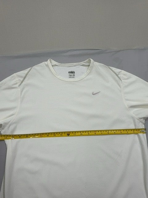 Nike Men's White Dri-FIT Fitness T-Shirt Size L