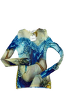 Desigual Women's Blue Blouse – Size XL, Long Sleeve