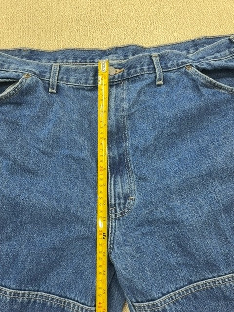 Dickies Men's Double Knee Indigo Blue Straight Jeans 48x30