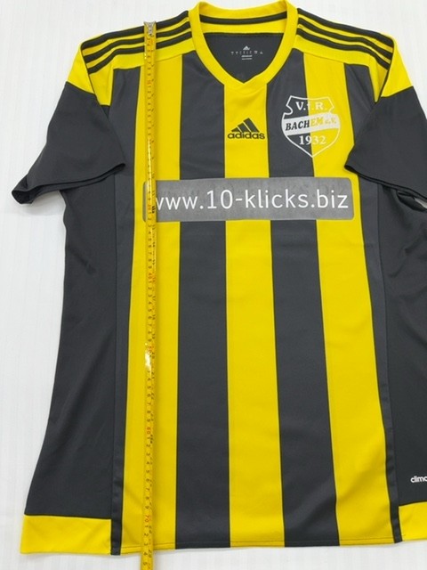 Adidas Men's Black Yellow Striped Soccer Jersey (#15) L Climacool