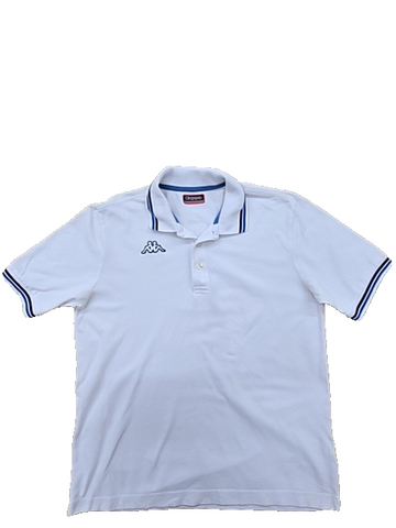 Kappa Men's White Cotton Polo Shirt Large Short Sleeve