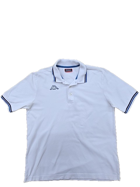 Kappa Men's White Polo Shirt – Size L, Short Sleeve, Cotton – Ref ED82A