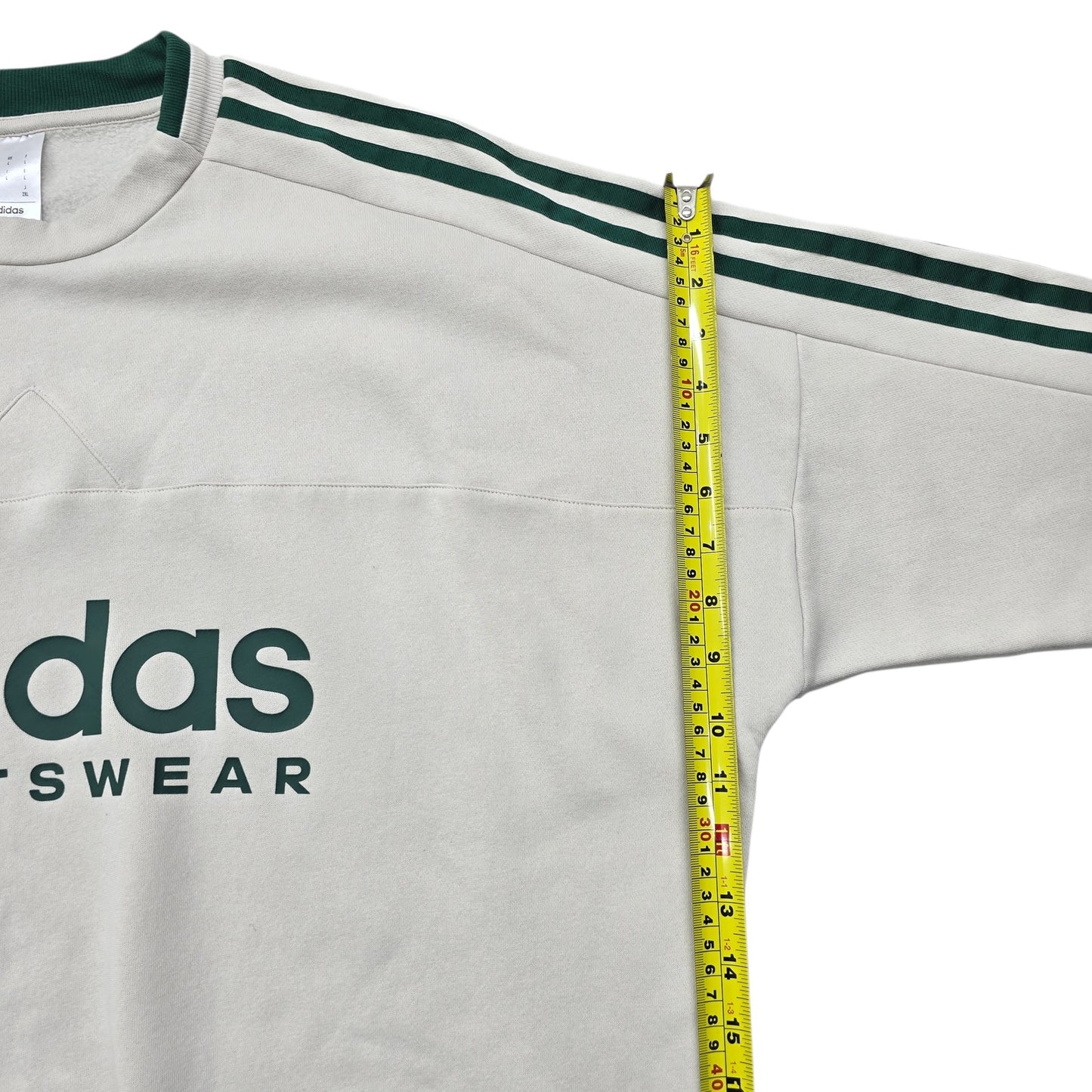 Adidas Men's Cream Crewneck Sweatshirt Size L Sportswear