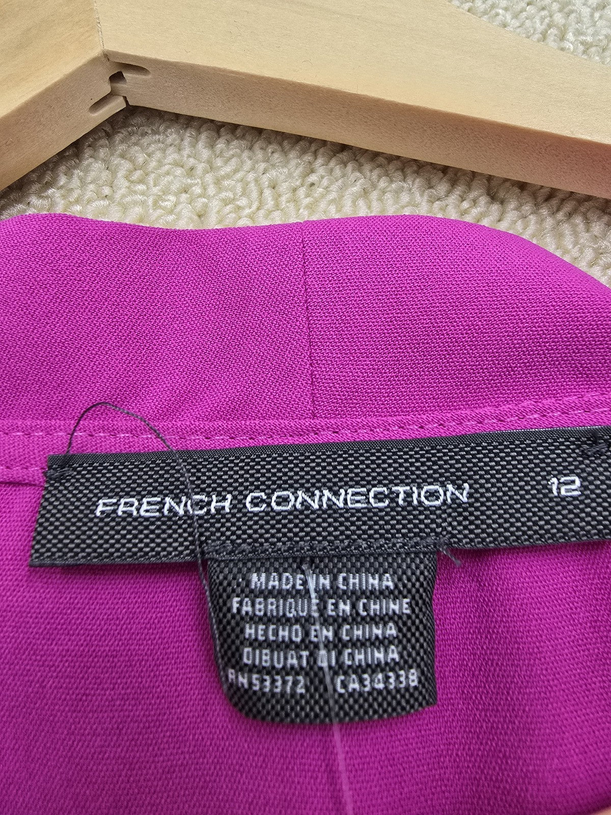 French Connection Magenta Midi Wrap Dress Size 12 Sleeveless