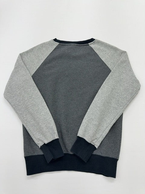 Adidas Boys Gray Raglan Sweatshirt Size 36 Originals Crew Neck Pullover