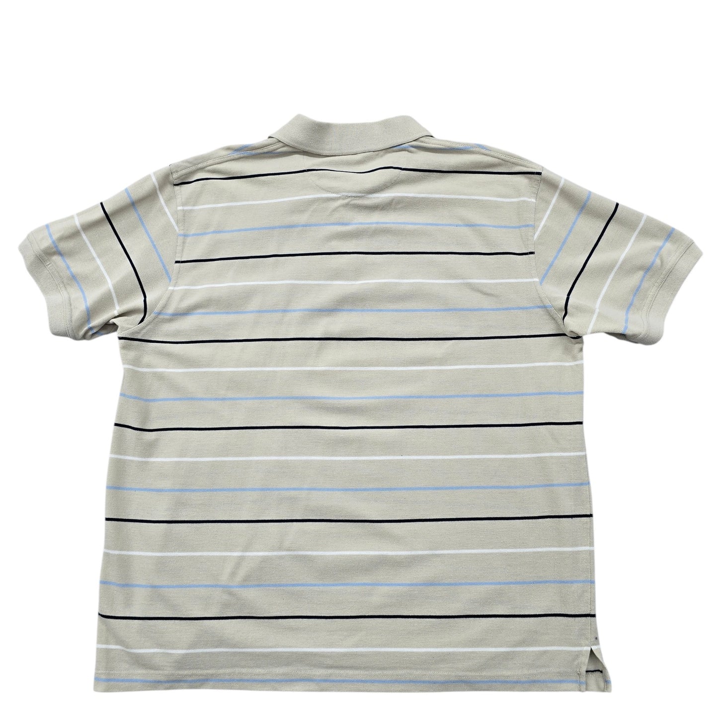 Van Vaan Boys XXL Polo Light Gray Striped Cotton Blend w/ Pockets