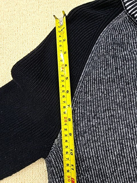Calvin Klein Wool Blend High Neck Sweater XL Black Ribbed