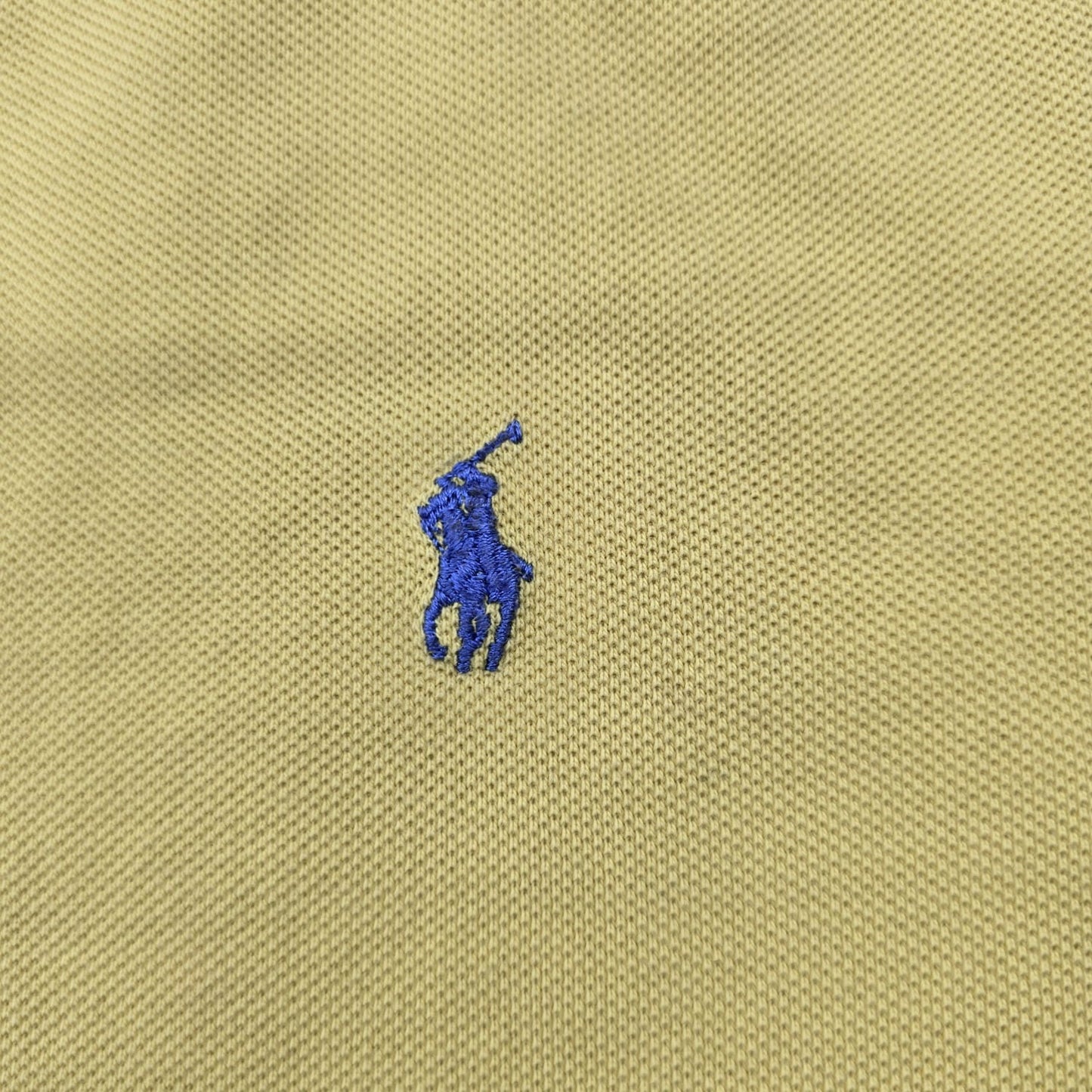 Polo Ralph Lauren Men's Yellow Polo Shirt Size M Custom Fit