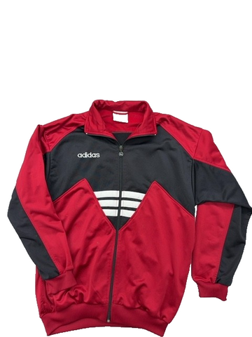 Adidas Vintage Red Black Retro Track Jacket D176 EU Zip[1]