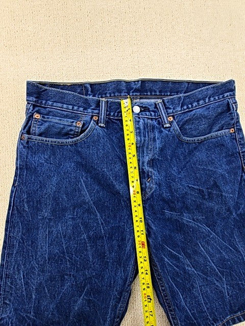 Levi's Men's Dark Wash Taper Fit Shorts Size 34 Stretch 10" Inseam