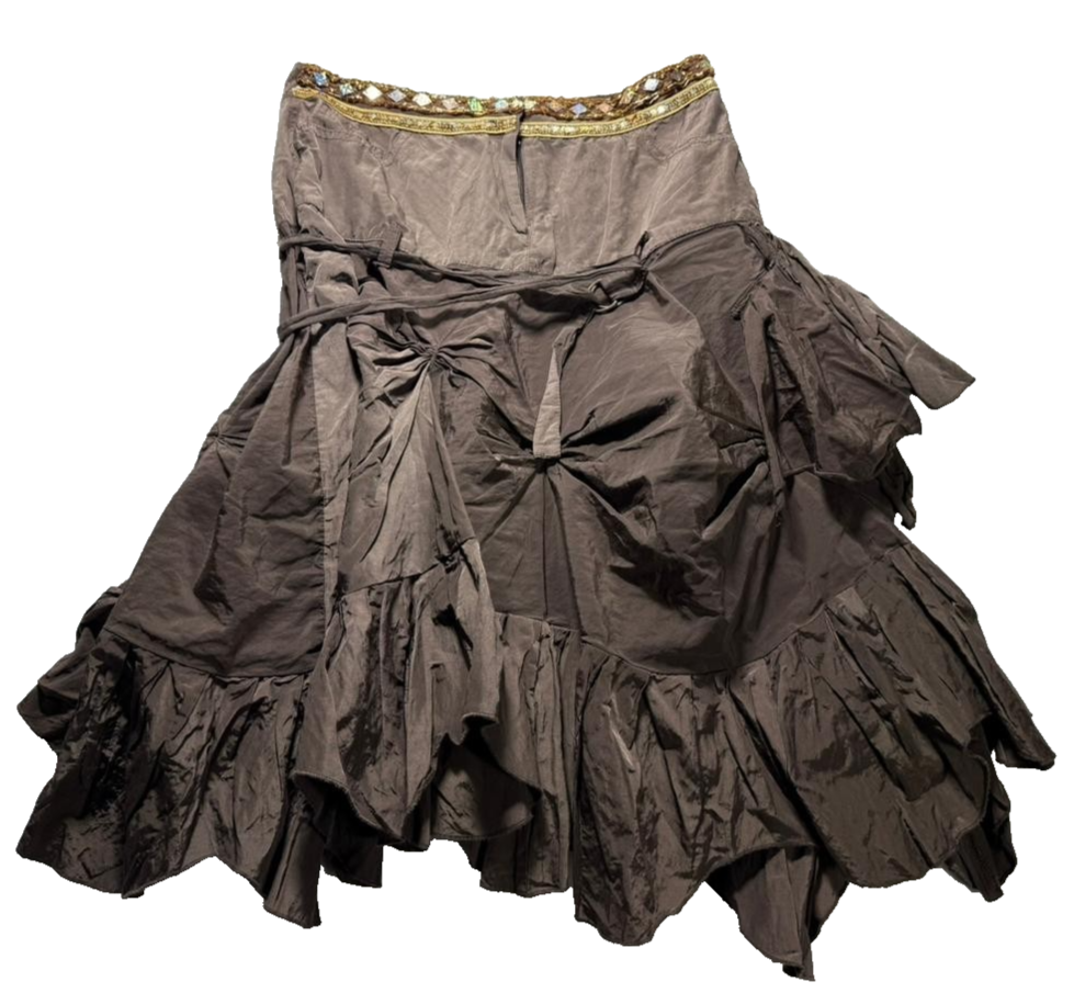 Urban Renewal One-Of-A-Kind Brown Midi Skirt