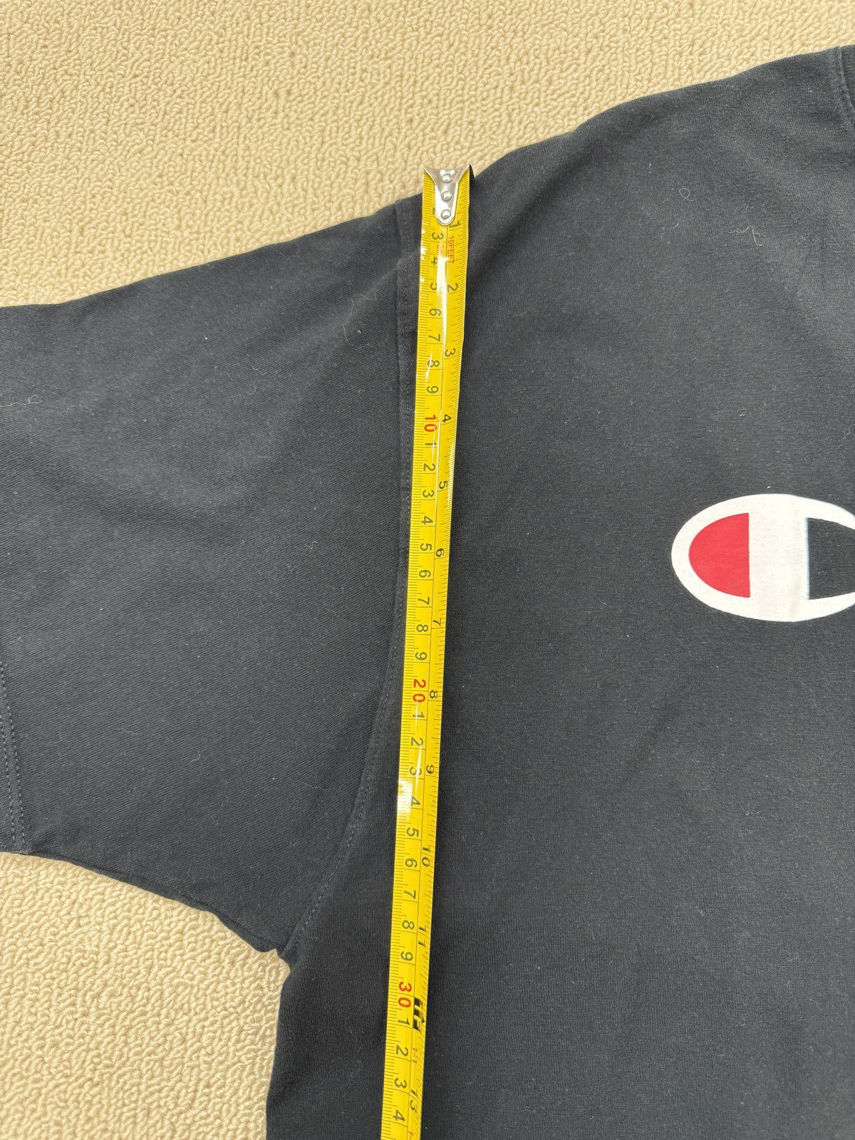 Champion Men's Black Short Sleeve Crewneck T-Shirt XL Cotton