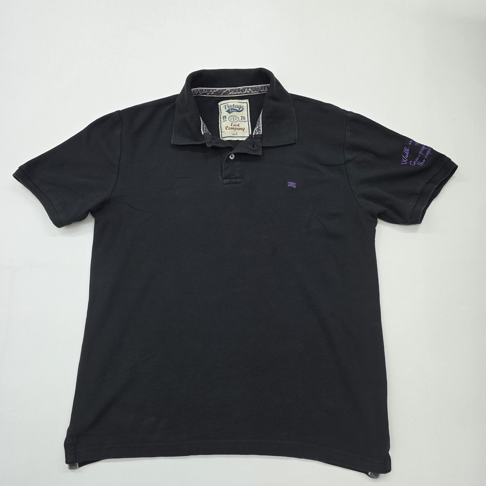 East Company Men Black Polo Shirt size L product image 1