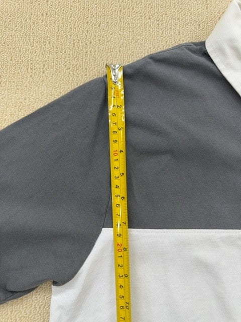 Levi's Men's Grey Striped Polo Shirt Size M Cotton Pique Casual