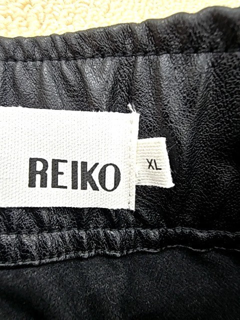 Reiko Women's XL Black Baggy Wide Leg Pants Elastic Waist Drawstring