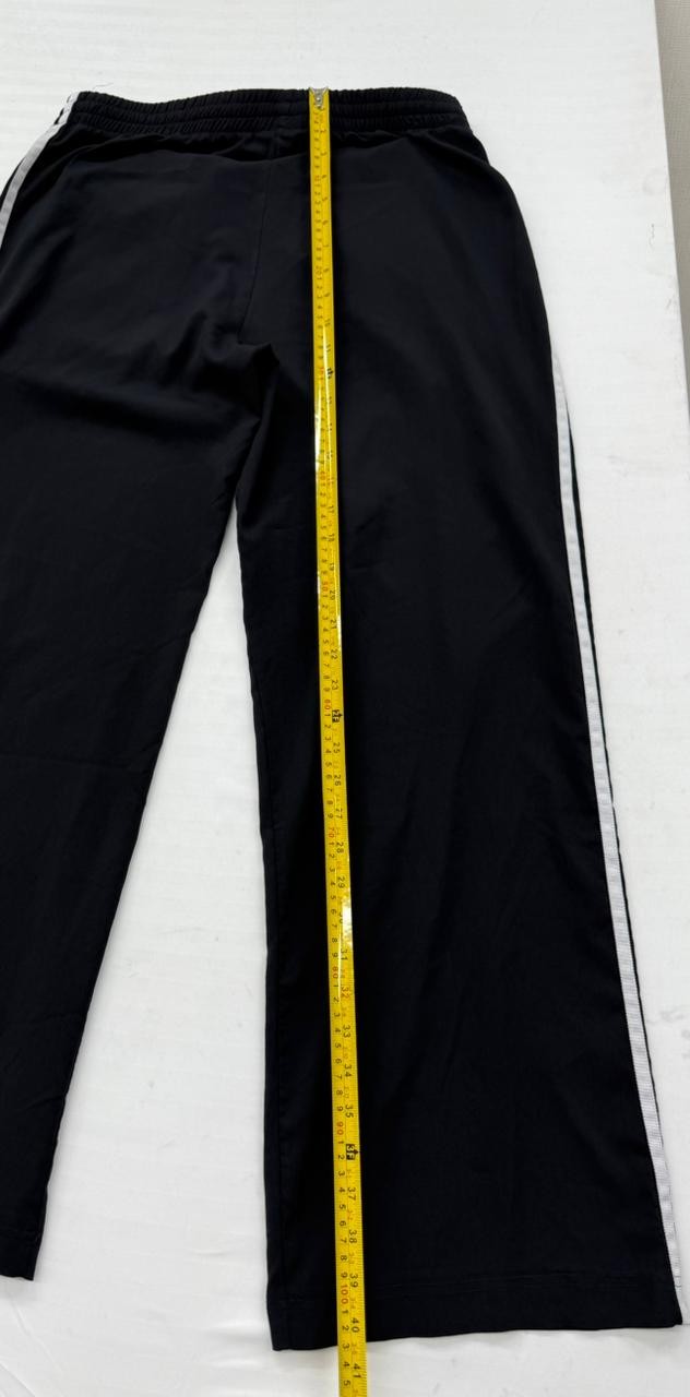 Adidas Originals Men's Black Track Pants L 3-Stripes Drawstring