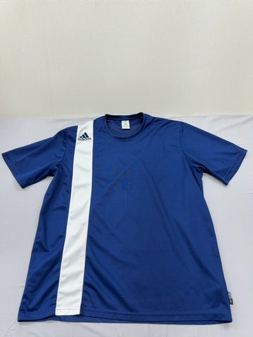 Adidas Men's Navy Soccer Jersey Short Sleeve Crewneck XL Striped