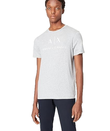 Armani Exchange Men's Logo Crew Neck Short Sleeve Jersey T-shirt | SIZE : XL