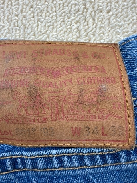 Levi's Men's Blue 501 Jeans W34 L32 Vintage