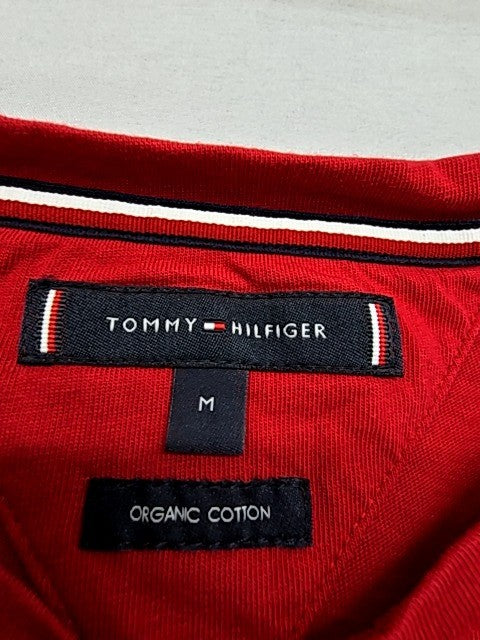 Tommy Hilfiger Men's Red Organic Cotton T-Shirt Crewneck Size M