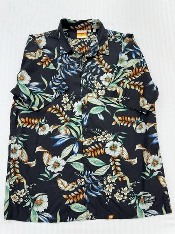 Superdry Men's Black Floral Slim Fit Shirt Size L