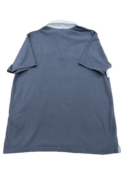 Levi's Men's Grey Striped Polo Shirt Size M Cotton Pique Casual