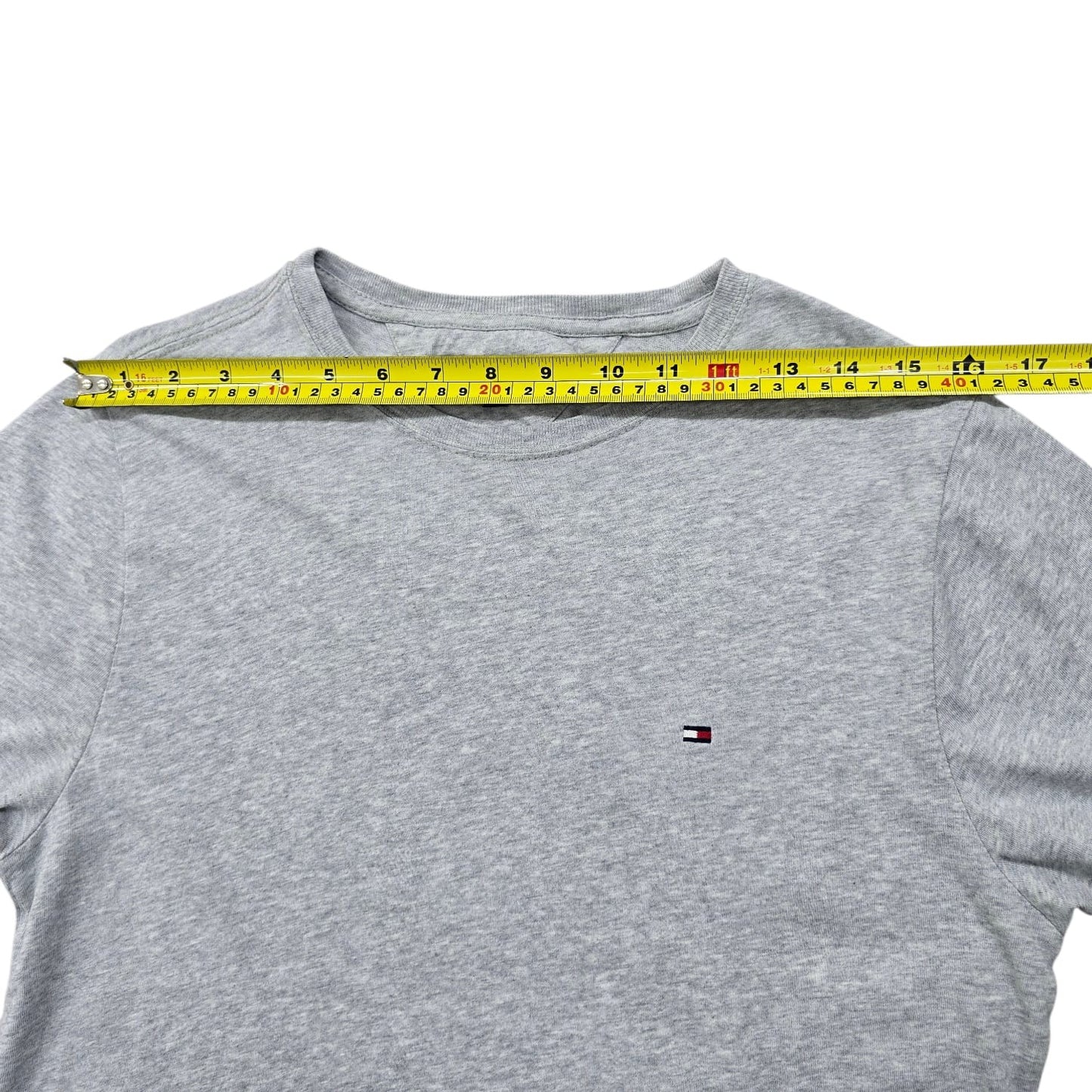 Tommy Hilfiger Men's Gray Logo Crew Neck T-Shirt Size S